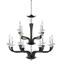 Eurofase 22807-038 - Pella, 12Lt Chandelier, Chrome/Black
