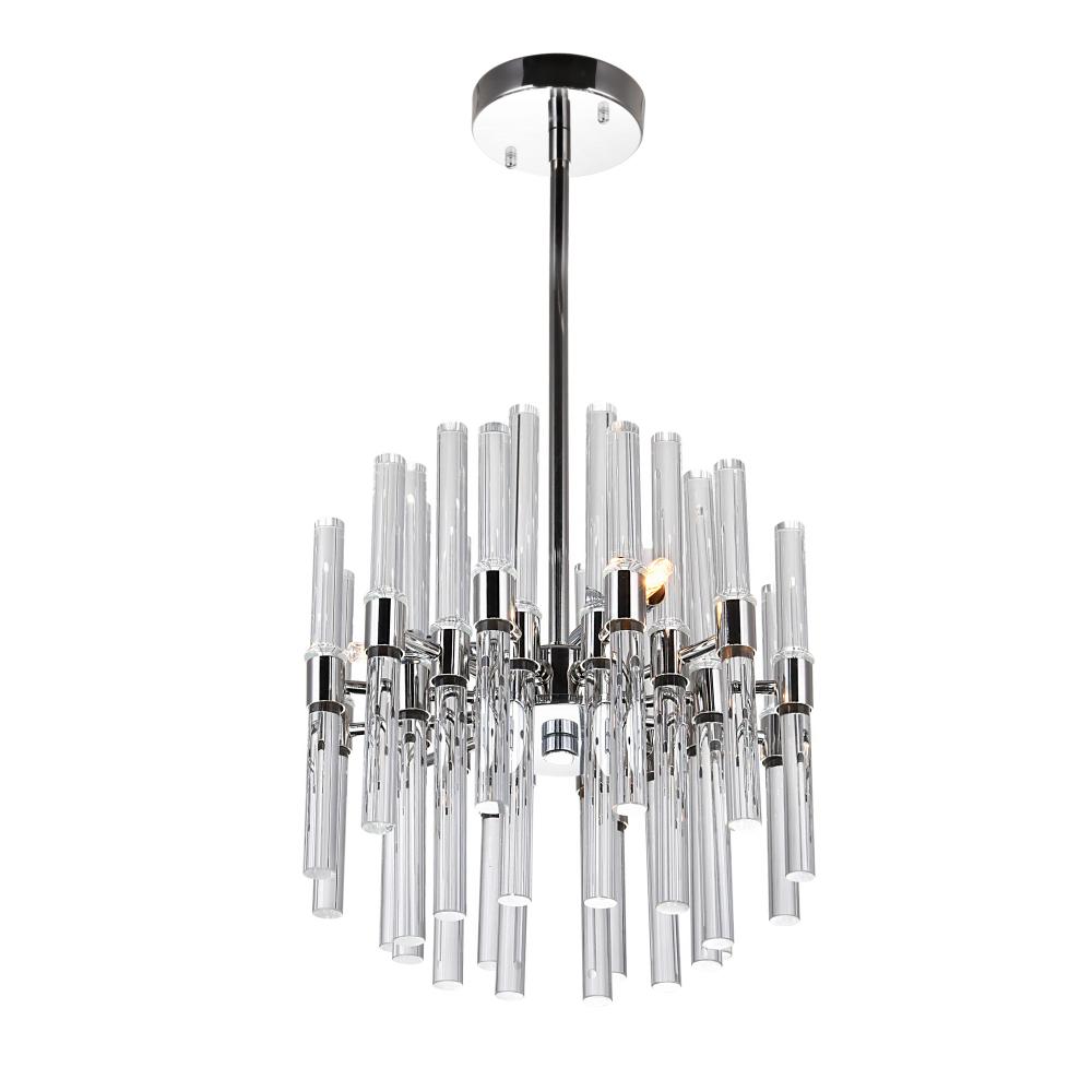Miroir 6 Light Mini Chandelier With Polished Nickel Finish
