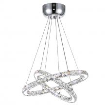 CWI Lighting 5080P24ST-2R - Ring LED Chandelier With Chrome Finish