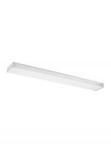 Generation Lighting 59132LE-15 - Drop Lens Fluorescent traditional 2-light indoor dimmable four foot ceiling flush mount in white fin