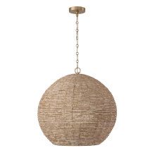 Capital 359711LFB - 22.5" W x 24" H 1-Light Intricate Beaded Orb Pendant with Handcrafted Wooden Beads