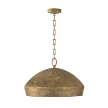 Capital 359812ARG - 21.5" W x 135" H 1-Light Unique Open Dome Pendant in Artisan Gold with Hand-painted Texture