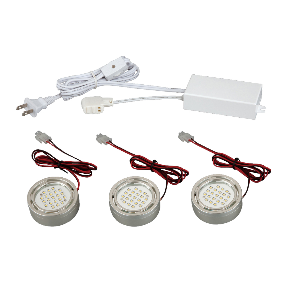 Minipuck Kit, LED, 3Lt, Down, Sn