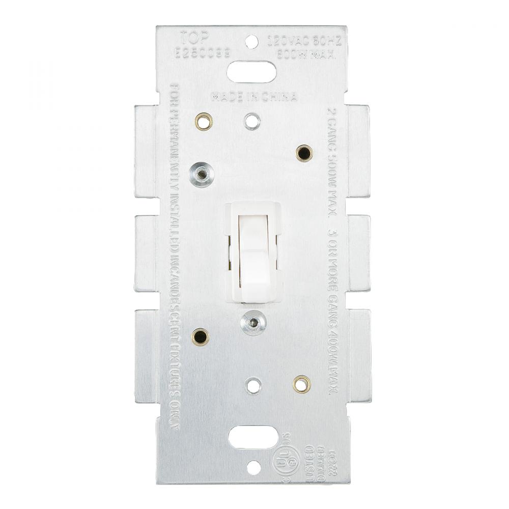 DIMMER,TOGGLE,SGL PL,600W