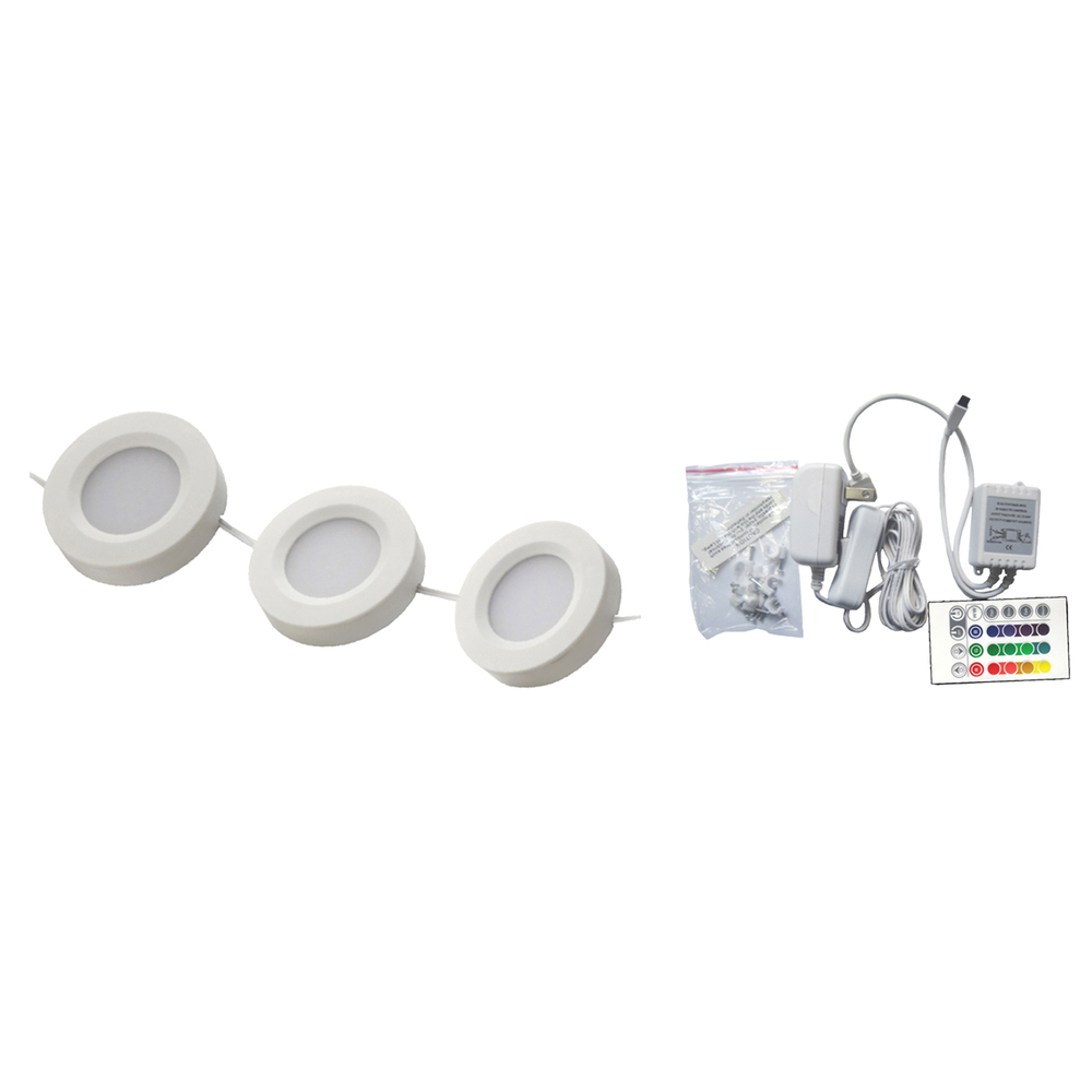 Puck Kit, LED, 3LT , 2w, White