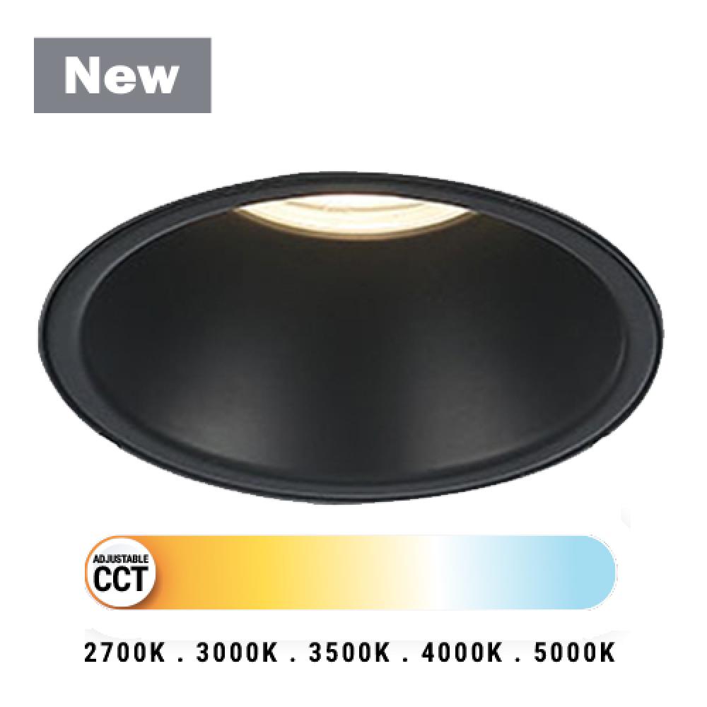 2 Inch Trimless Round Fixed Downlight in Black