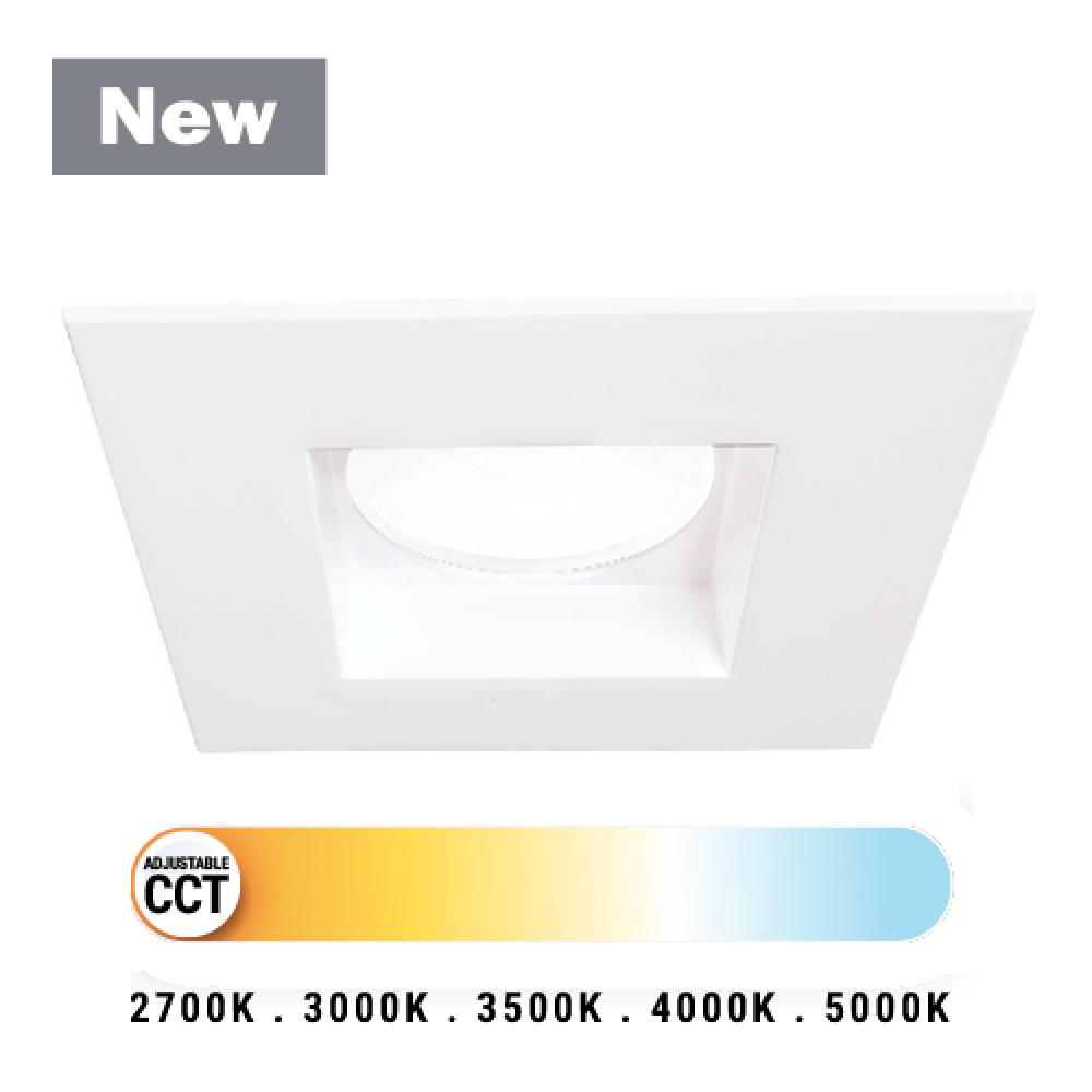 3.5 Inch Square Fixed Downlight in White