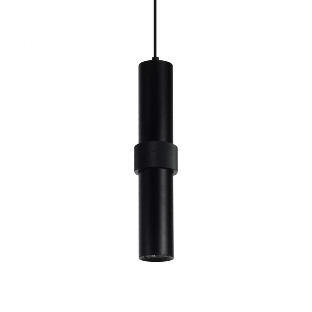 Cicada 15"  Smooth  Pendant in Black and Knurled Black