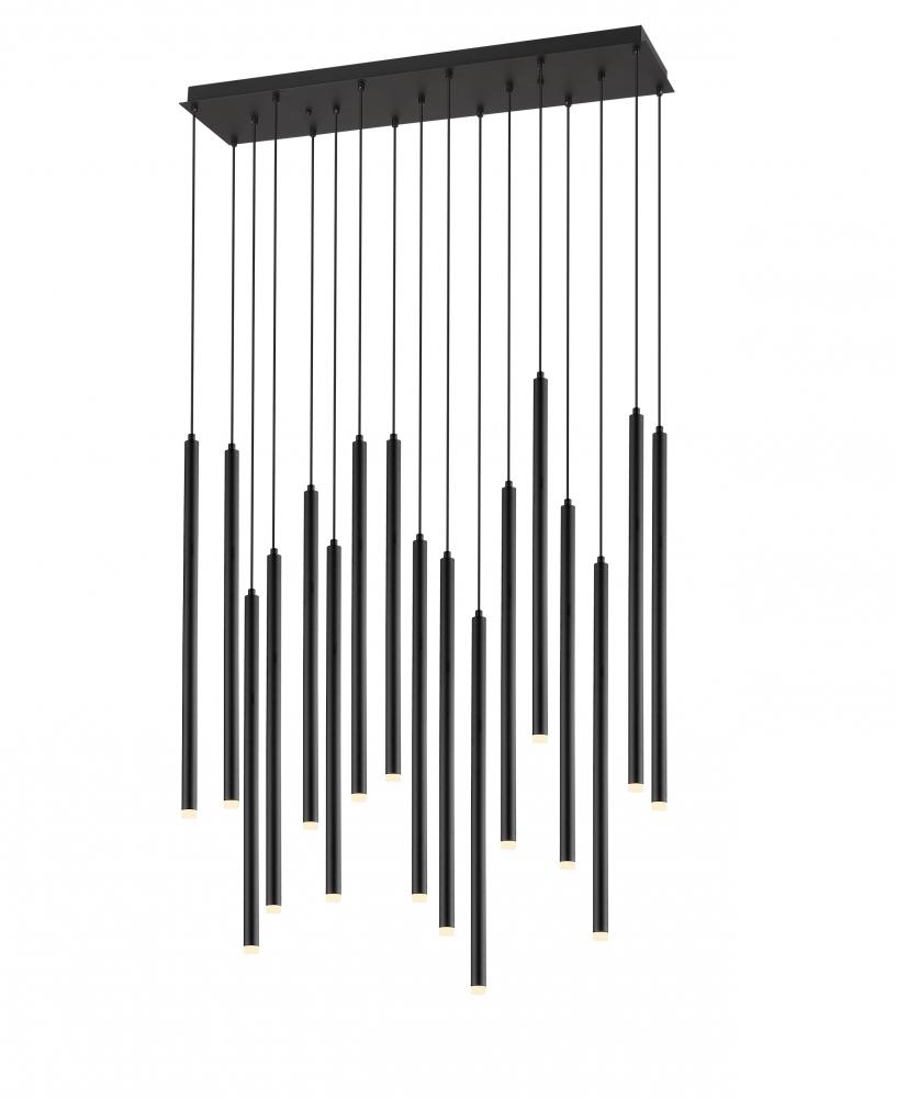 Filmore Ave. 17 Light Multi Pendant in Black