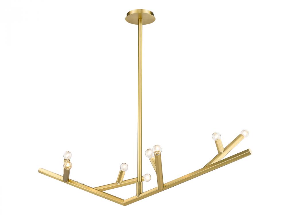 The Oaks 52" Linear Chandelier in Brushed Brass