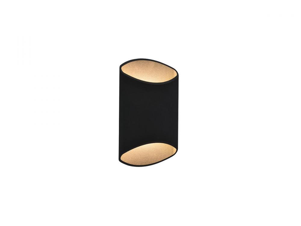 Avenue Outdoor 12" Cylindrical Sconce in Black