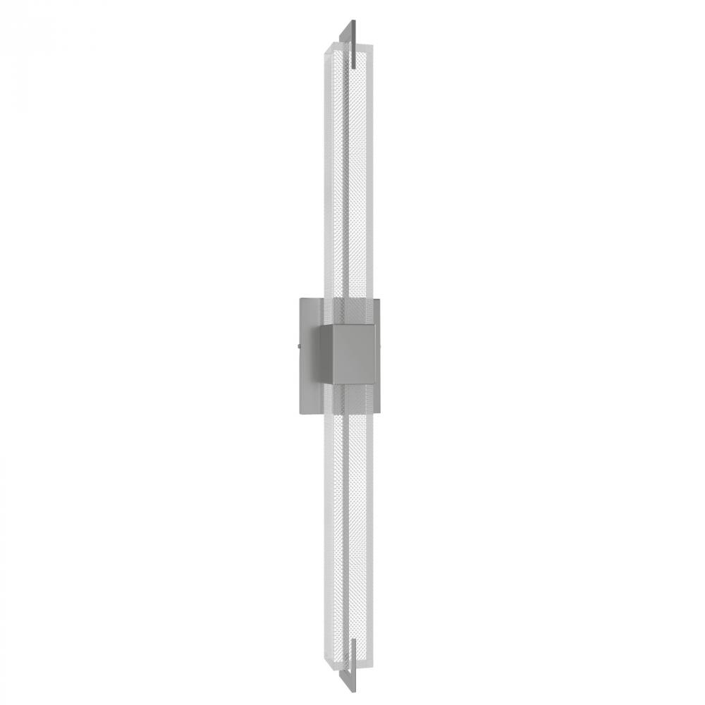 The Original Glacier Avenue 39"  Wall Sconce in Polished Nickel  with Snow Crystal