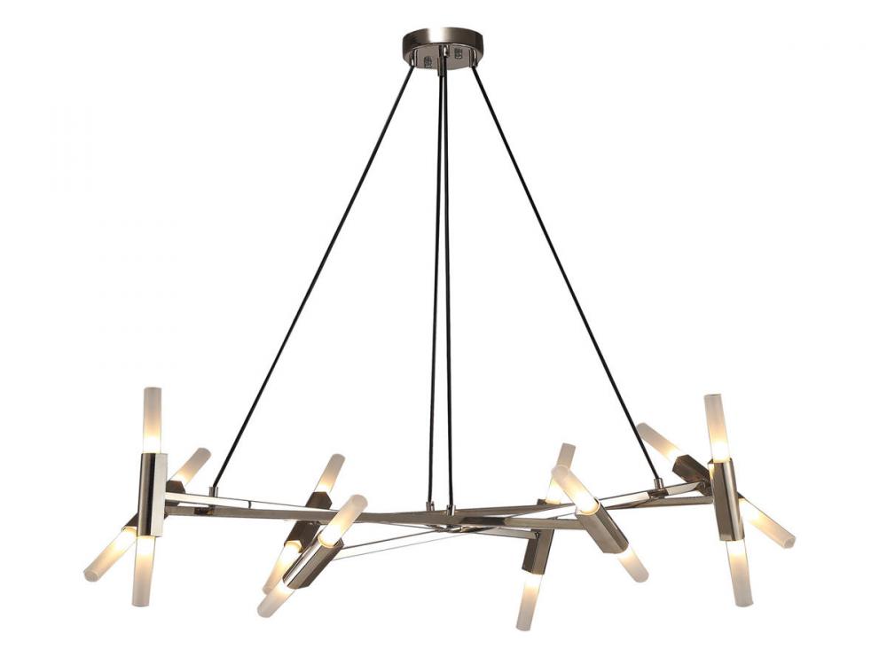 Manhattan Ave. 54" Rectangular Chandelier in Polished Nickel