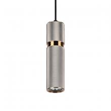 Avenue Lighting HF1077-BLG - Cicada 13" Knurled Pendant in Light Grey and Brass