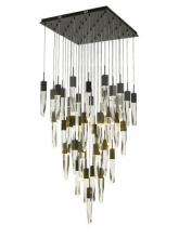 Avenue Lighting HF1903-41-AP-BK-C - The Original Aspen Collection Brushed Brass 41 Light Pendant Fixture With Clear Crystal