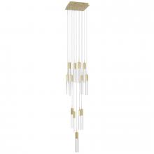 Avenue Lighting HF1905-13-GL-BB-C - The Original Glacier Collection 13 Light Multi Pendant in Brushed Brass with Clear Crystal