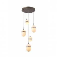 Avenue Lighting HF2905-AB - Sedona 5 Light Pendant In Alabaster