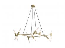 Avenue Lighting HF6016-BB - Manhattan Ave. 54" Rectangular Chandelier in Brushed Brass