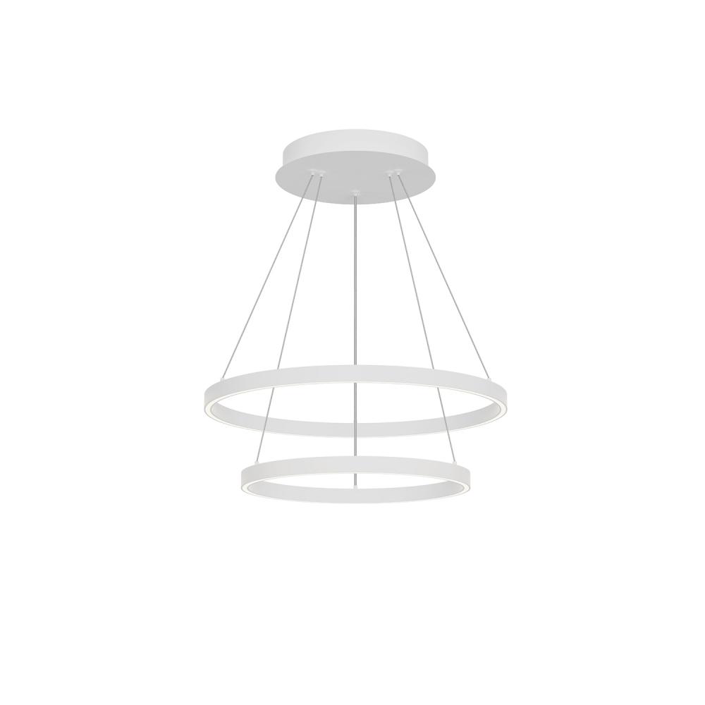Cerchio 24-in White LED Chandeliers