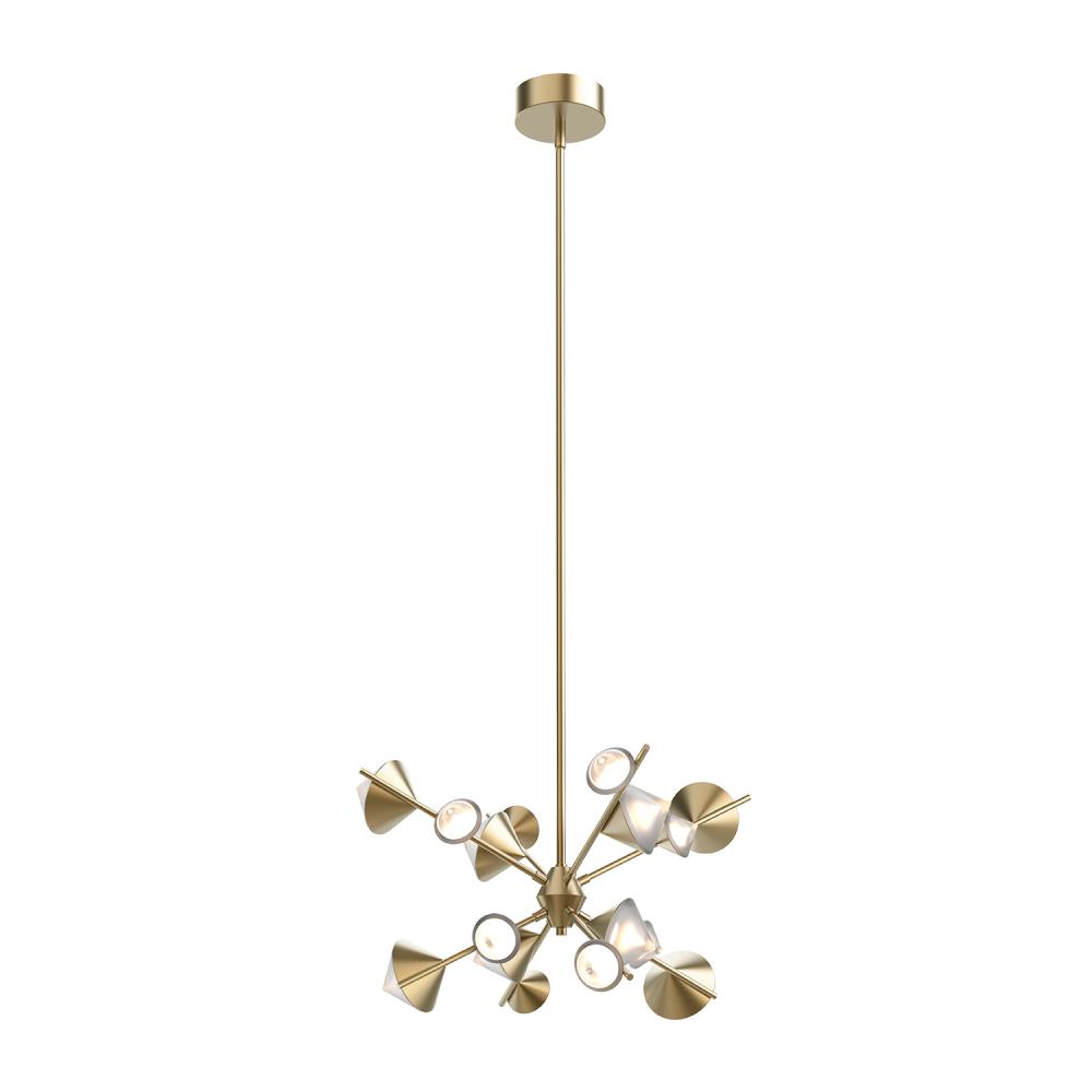 Geode 25-in Brushed Gold LED Chandeliers