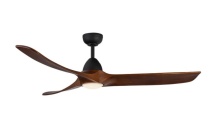 Kuzco Lighting Inc CF97860-MB/DW-5CCT - Baylor 60-in Matte Black/Dark Walnut dimmable LED Ceiling Fan