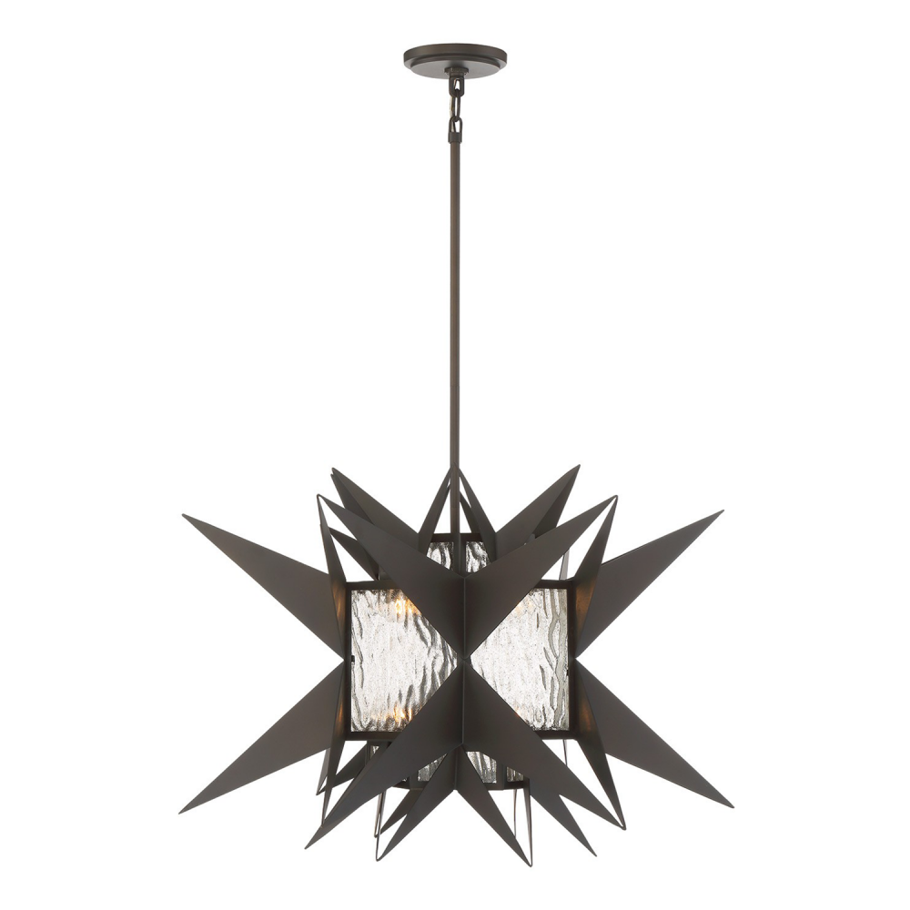 Astrum 28" Art Deco Pendant Light in Oil Rubbed Bronze