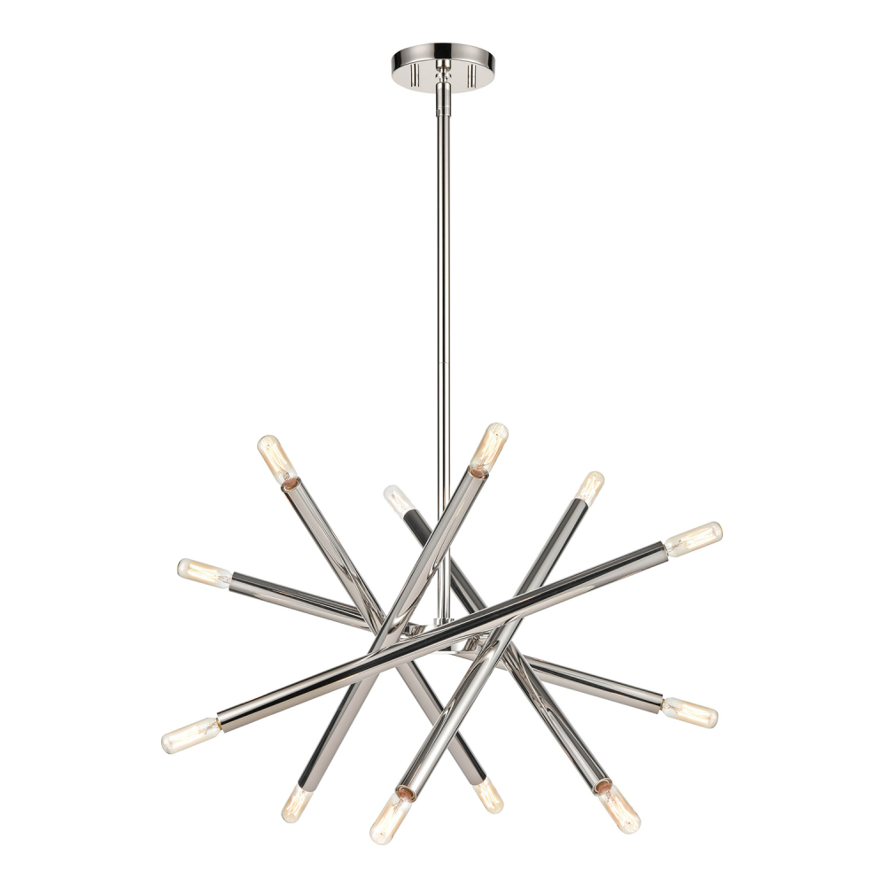 Mandelorian 21" 12-Light Adjustable Sputnik in Polished Nickel
