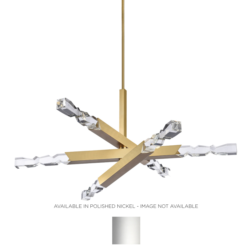 Mamadim 48" LED 6-Light, Crystal Chandelier in Polished Nickel