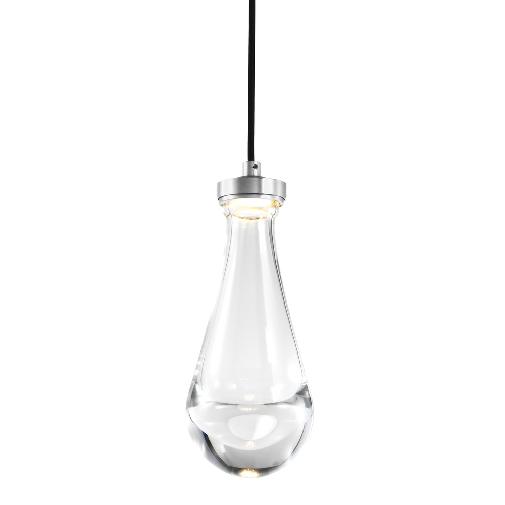 Vaso Water Drop LED Mini-Pendant in Polished Nickel