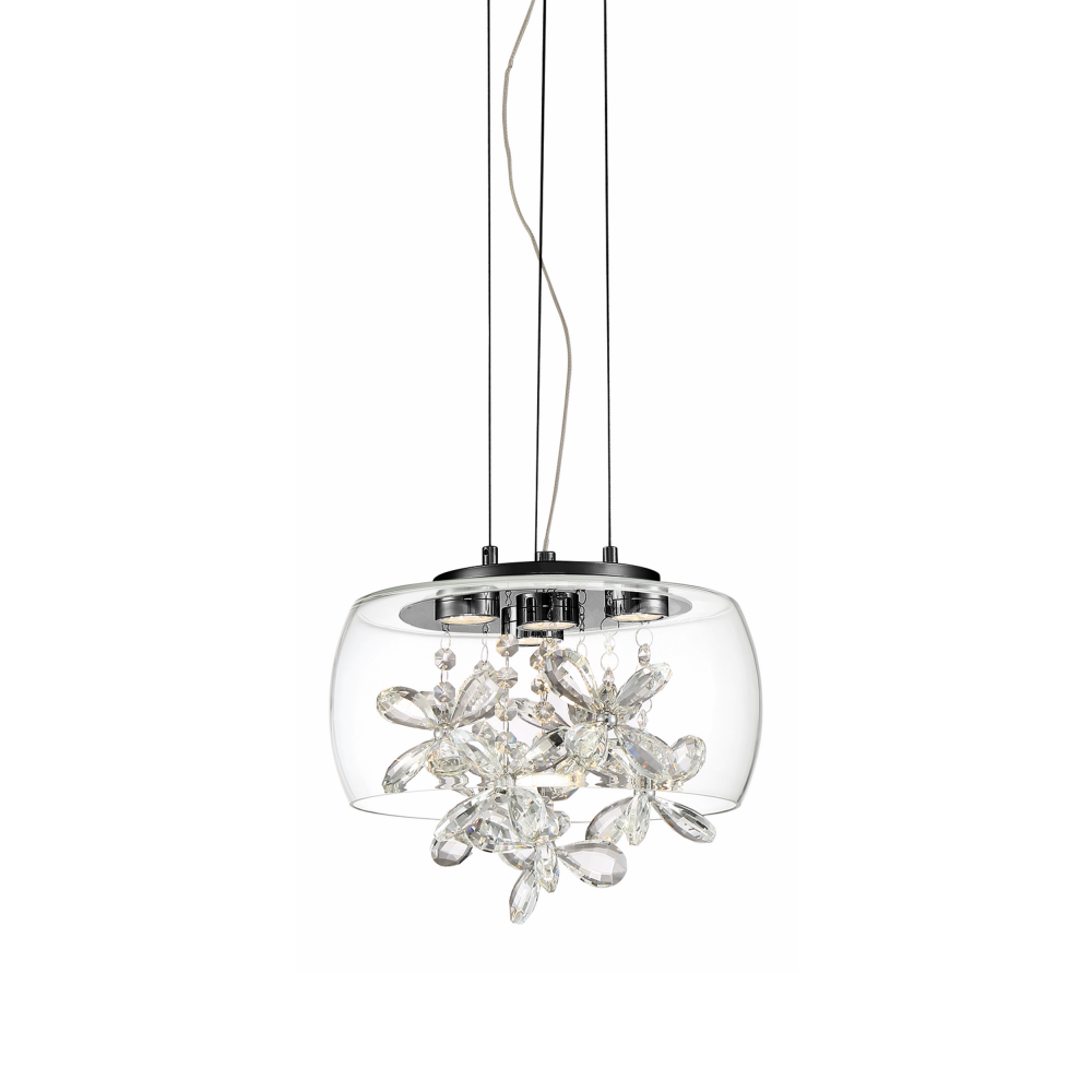 LED 11" Clear Glass Dome Shade Mini Pendant