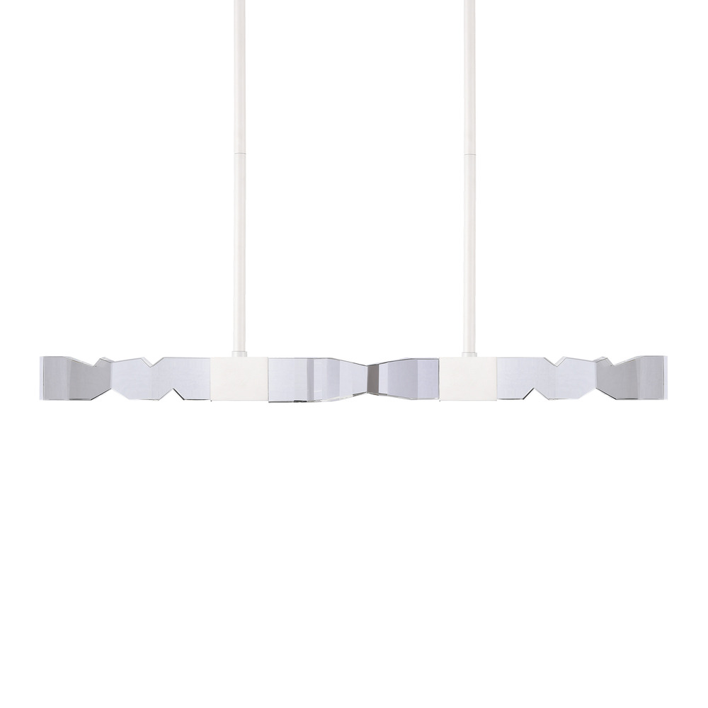 Mamadim 49" LED 4-Light, 3"x3" Crystal Linear in Matte White