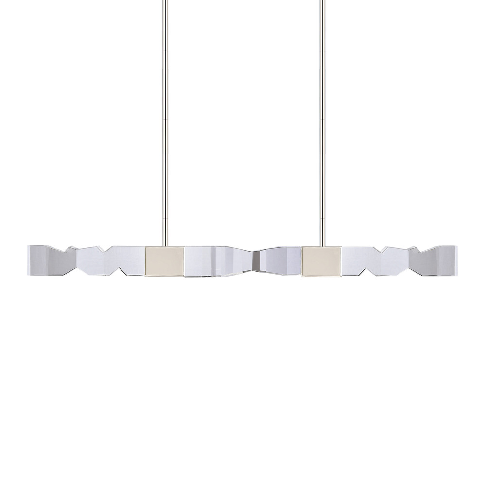 Mamadim 49" LED 4-Light, 3"x3" Crystal Linear in Polished Nickel