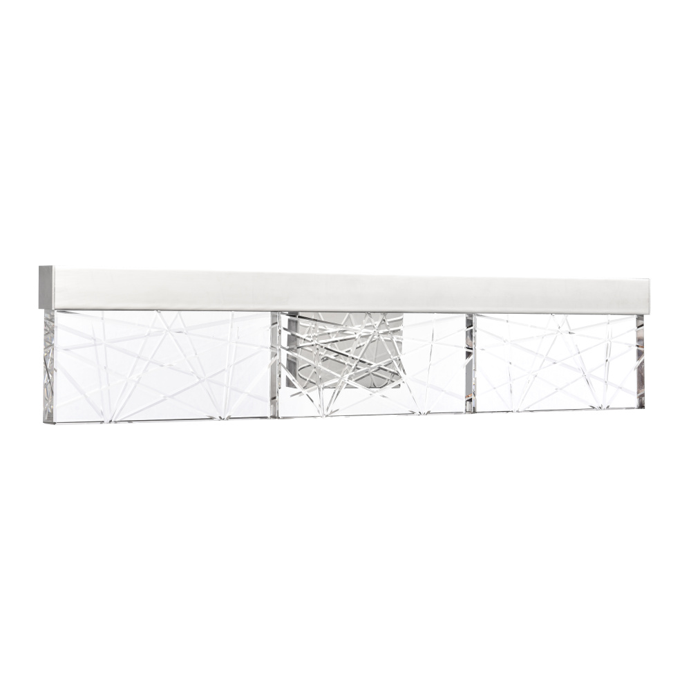 Lucus 26" LED Sleek Crystal Vanity in Polished Nickel