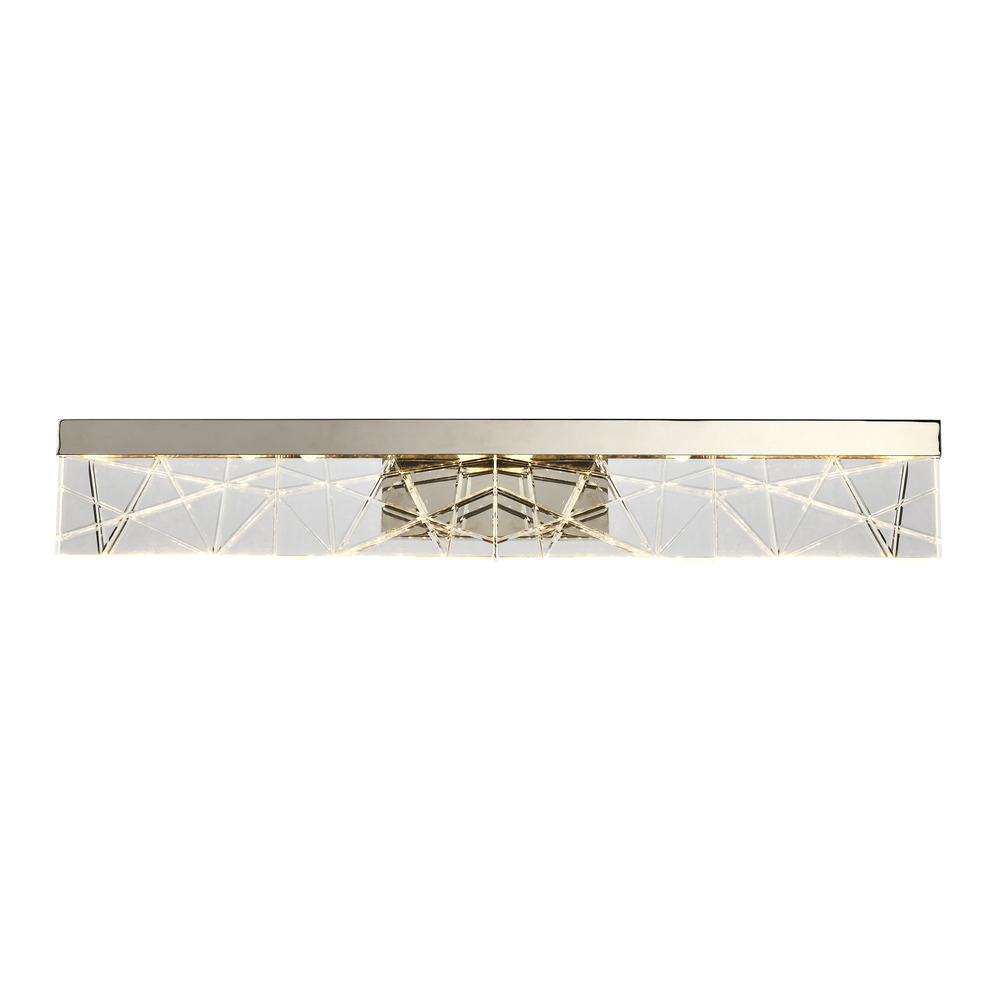 Lucus 35" LED Sleek Crystal Vanity in Polished Nickel