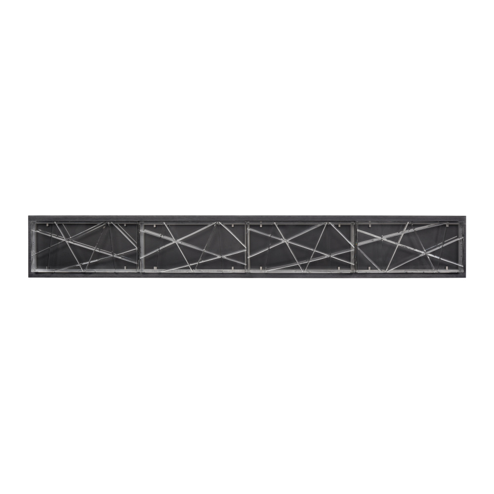 Lucus 36" LED Crystal Wall Sconce in Satin Brushed Black