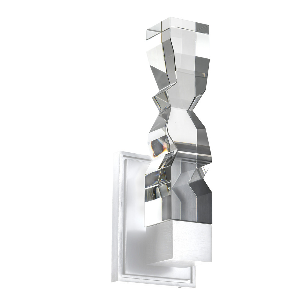 Mamadim LED 3"x3" Single Crystal Wall Sconce in Matte White