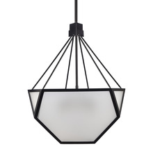 ZEEV Lighting CD10029-3-SBB - Moonbow 21" 3-Light, Architectural Chandelier in Satin Black