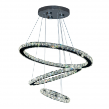 ZEEV Lighting CD10131-LED-CH-D - Blair LED 28" Crystal Ring Chandelier in Polished Chrome