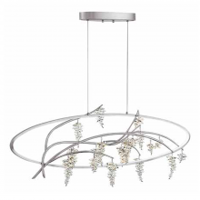 ZEEV Lighting CD10301-LED-SL - Orchard 48" LED Organic Crystal Chandelier in Silver Leaf