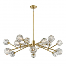 ZEEV Lighting CD10307-18-AGB - Parisian 48" 18-Light, Crystal Sputnik in Aged Brass