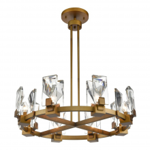 ZEEV Lighting CD10346-8-AGB - 8-Light 32" Aged Brass Wheel Styled Chandelier