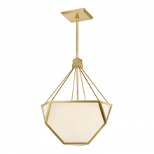ZEEV Lighting CD10369-3-AGB - Moonbow 21" 3-Light, Architectural Chandelier in Aged Brass