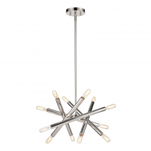 ZEEV Lighting CD10387-12-PN - Mandelorian 14" 12-Light Adjustable Sputnik in Polished Nickel