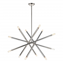 ZEEV Lighting CD10391-12-PN - Mandelorian 32" 12-Light Adjustable Sputnik in Polished Nickel