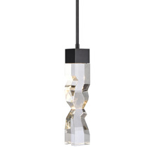 ZEEV Lighting MP11308-LED-3x3-SBB - Mamadim 3"x3" LED Crystal Mini-Pendant in Satin Brushed Black