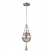 ZEEV Lighting MP40007-1-PS-SC - Arbelos Smoked Crystal Mini-Pendant in Matte Silver