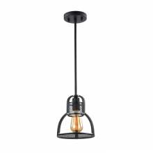 ZEEV Lighting MP40025-1-DBZ - Canton 8" 1-Light, Industrial Mini-Pendant in Dark Bronze