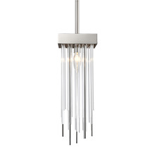 ZEEV Lighting MP40051-1-PN - Waterfall 6" Square Glass Mini-Pendant in Polished Nickel