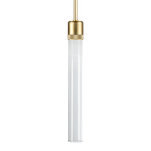 ZEEV Lighting P11701-LED-AGB-G2 - Zigrina 18" Clear Glass LED Pendant with Knurl Ring Aged Brass