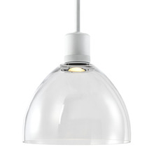 ZEEV Lighting P11702-LED-MW-G12 - Zigrina Glass Dome LED Pendant with Knurl Ring Matte White